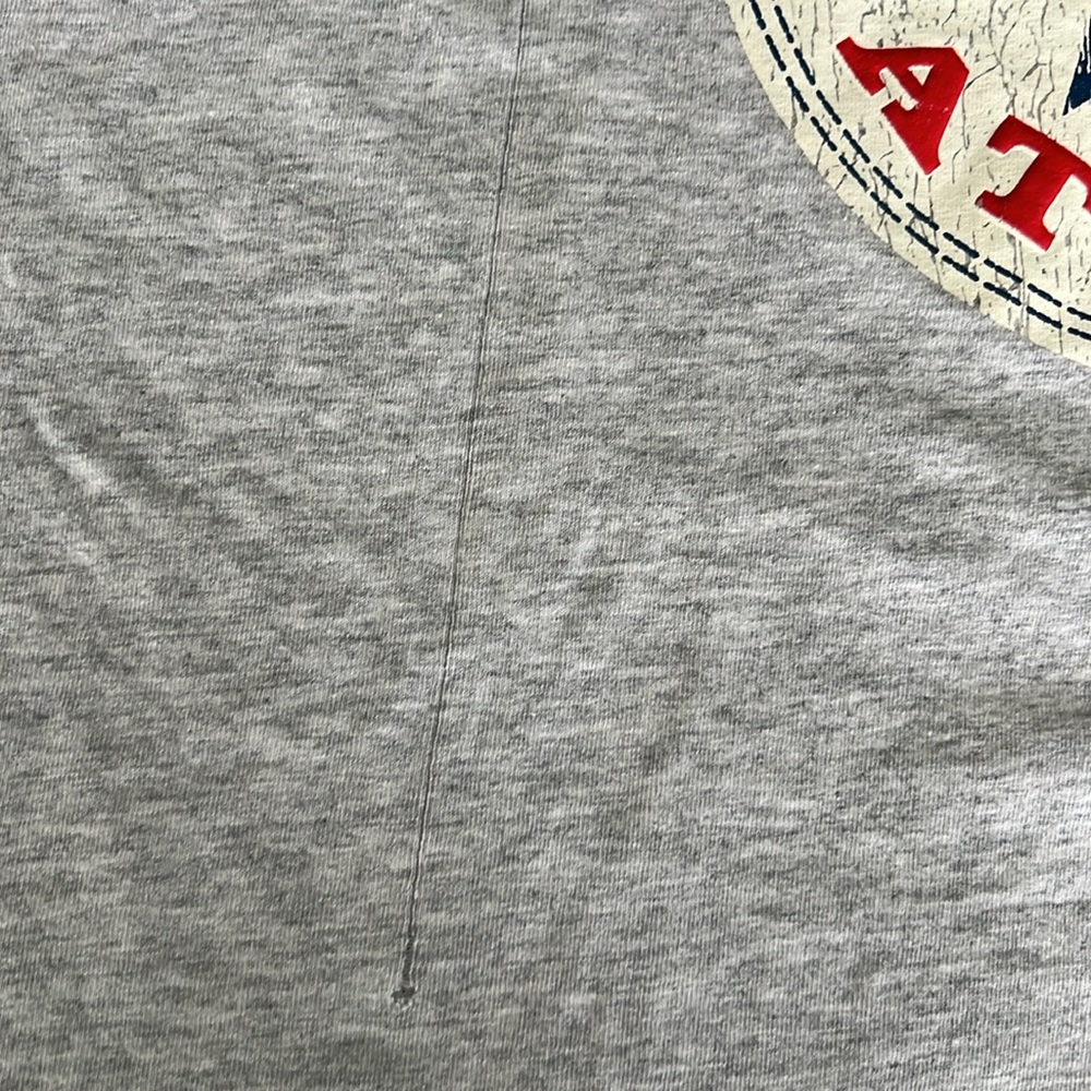 ATHENS GREECE Men’s Fruit of the Loom Grey Graphic T-shirt Size L with Flaw - Picture 6 of 8